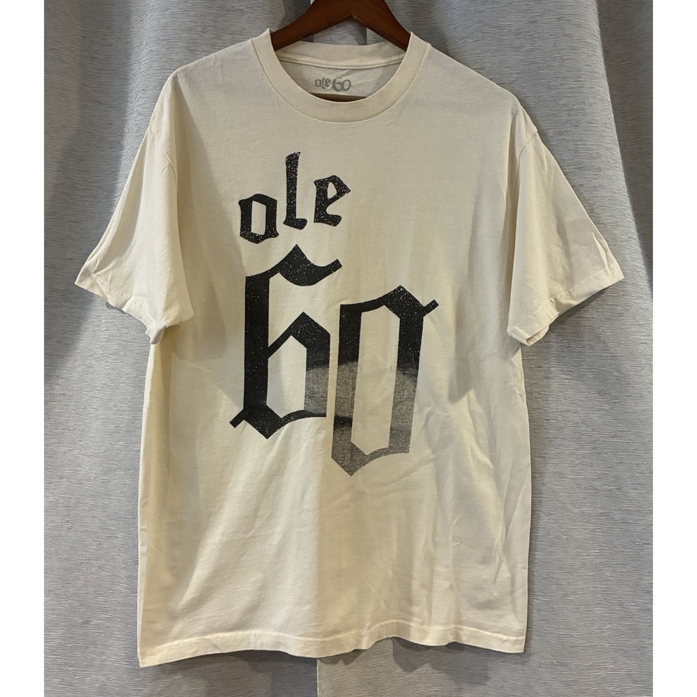 Vintage Rare Ole 60 Logo Basic Size Large Beige